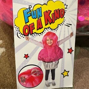 Toddler Cupcake Costume 2 Piece Halloween 3T NEW Pink Silver